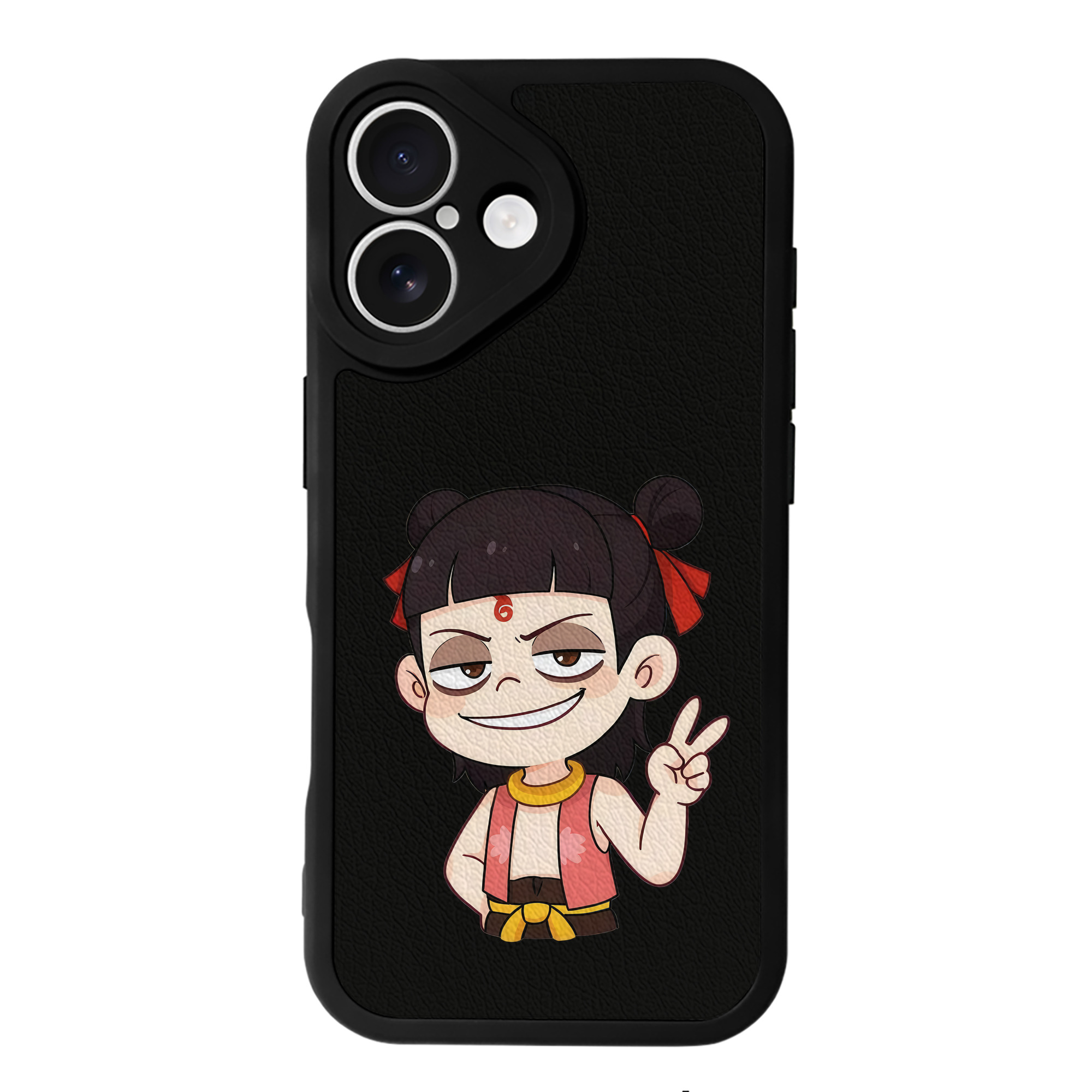 （画像用） Ne Zha 2 ナタ 魔童の大暴れ 【iPhone 16シリーズ対応】シリコンスマホケース（レザー調） 材質：シリコン